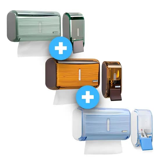 Dispenser Suporte P/ Sabonete Líquido + Dispenser Papel Toalha Toalheiro CORES