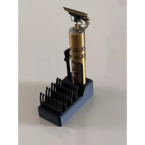 Suporte Organizador para Máquina de Barbear Dragão / T9 + 4 Pentes e Escova – Sob Medida para Vintage T9