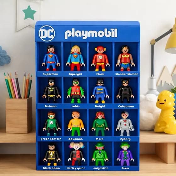 Expositor - Coleção Playmobil DC Kinder - ENVIO RÁPIDO!