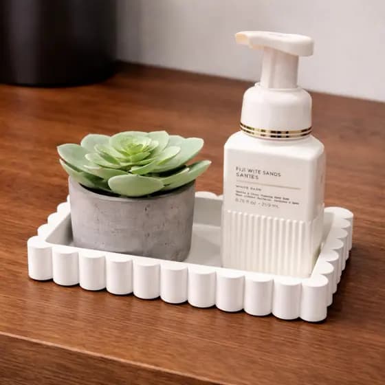 Organizador Multiuso 17x9cm | Bandeja Decorativa para Banheiro e Mesa
