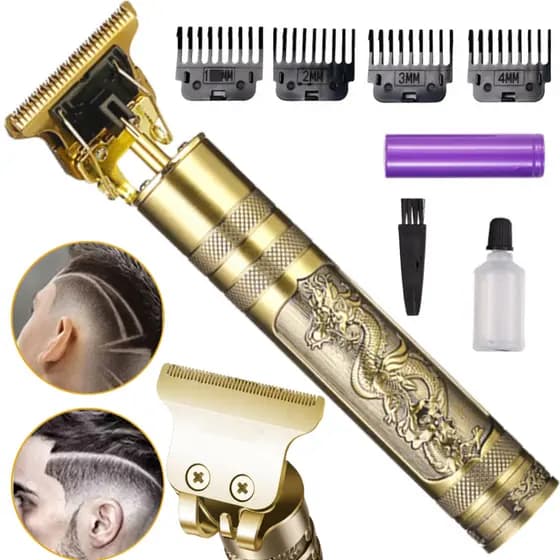 Máquina De Cortar Cabelo Barbear Profissional Barbeador Maquininha Dragão Acabamento