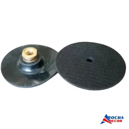 1 Suporte Borracha Ultra Flexível ou Rígido Com Velcro 100mm 4'' Para Lixa Velcro - Escolher ao lado