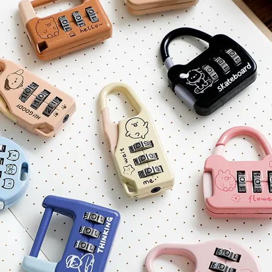 Cadeado Infantil Seguro | Trava, Fechadura e Presilha com Senha – Proteção para Mochilas e Armários