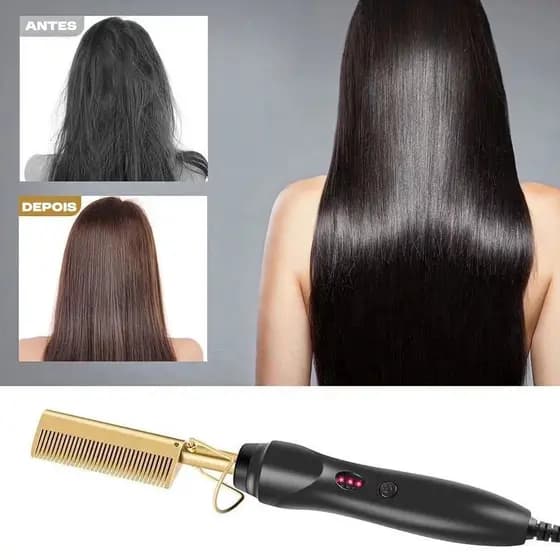 Pente Elétrico Alisador Cabelo Multi-fucional Chapinha Aquecimento