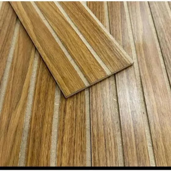 50 Revestimento Ripado Painel Placa Decorativa - MDF 45x11cm Sala Quarto Escritório