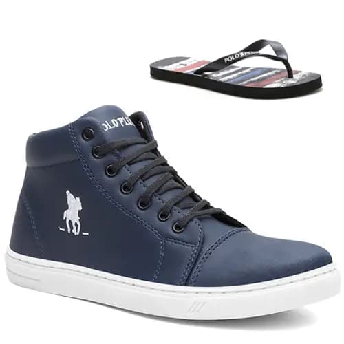 Kit Tênis Masculino Casual + Chinelo Original Confortável Estiloso Leve Dia a Dia Presente