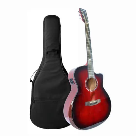 VIOLAO ELÉTRICO 41" SONN COM EQUALIZADOR + CAPA FOLK ACOLCHOADA AVS COM ALÇAS