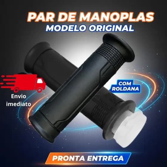 Par de Manoplas Vazadas com Roldana para Modelos de Moto Titan 150 Titan 160 Fan 125 Fan 150 Fan 160 twister 250