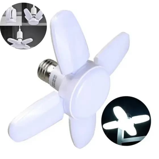 Kit com 1 a 4 Luminárias de Teto Dobráveis LED 28W 6500K E27 – Mini Luz Tipo Folha p/ Casa