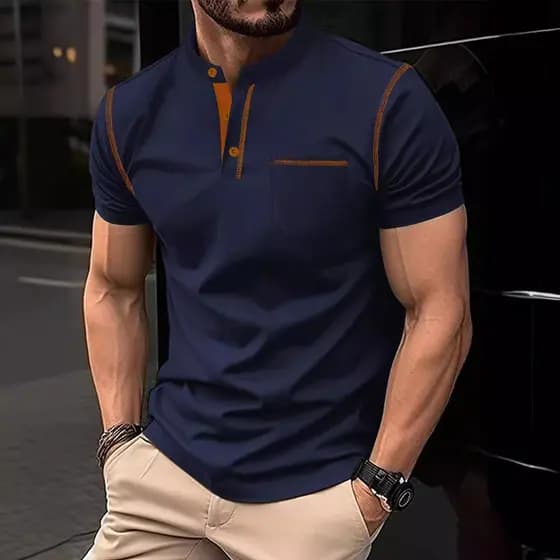 Camisa POLO Gola Bolso Camisa POLO Esportiva Masculina