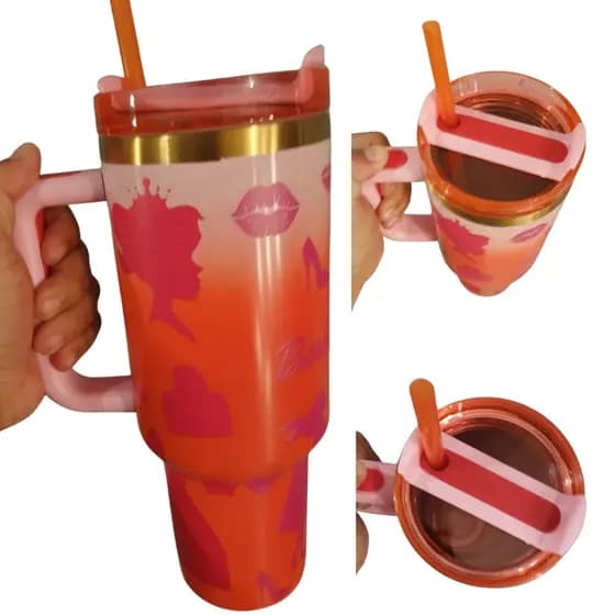 Copo Garrafa térmico - diversos modelos, Barbie, Brilhante, TIK TOK Naymar