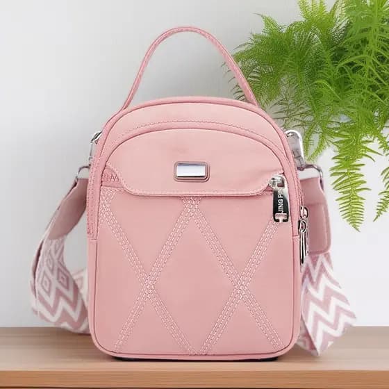 Bolsa Feminina Oxford Impermeável Crossbody Mão Leve Casual Lona Estilo Versátil