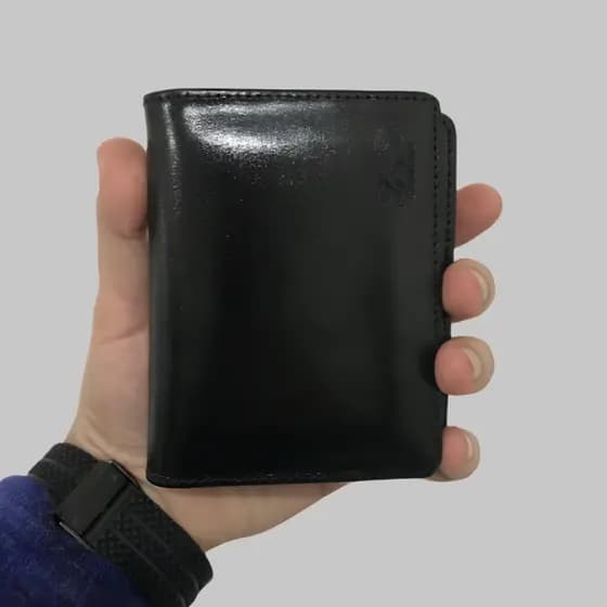 Carteira de Couro Legítimo Masculina Porta Cartão Dinheiro Cabe CNH Promoção