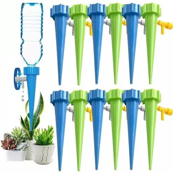 Kit Com 12/24/36 Gotejador Irrigador Acoplável Em Garrafa Pet Jardim Dosador Vaso Em Garrafa vivao