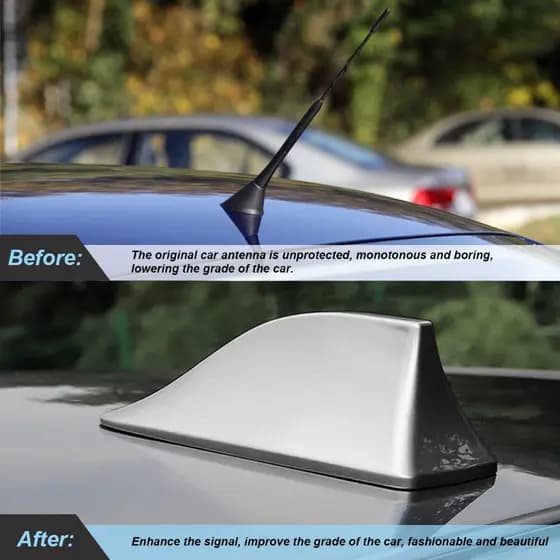 Antena Veículo Automotivo Shark Tipo Barbatana Tubarão Universal Esportiva Teto Carro Rádio AM FM BESTBRAZIL