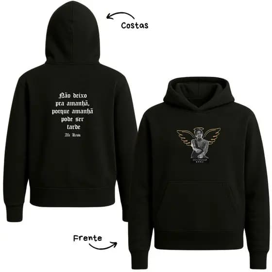 Moletom Canguru com Capuz e Bolso Cantor Mc Kevin Esquece Blusa de Frio Amanhã Pode Ser Tarde Casaco Blusão Adulto