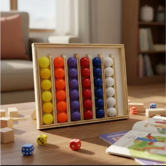 Jogo de Tabuleiro Desafio da Bolinhas Color Educacional Sensorial Interativo Crianças e Adultos