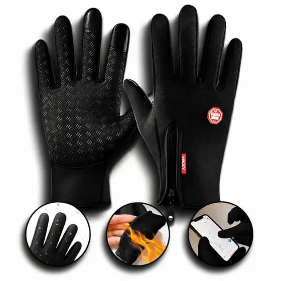 Luva Impermeável Térmica Unissex Motoqueiro Bike Com Touch Screen Inverno Frio Intenso Moto Ciclismo