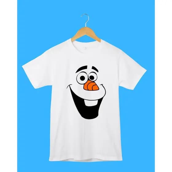Camiseta Olaf Unissex Frozen Infantil Adulto Plus Size