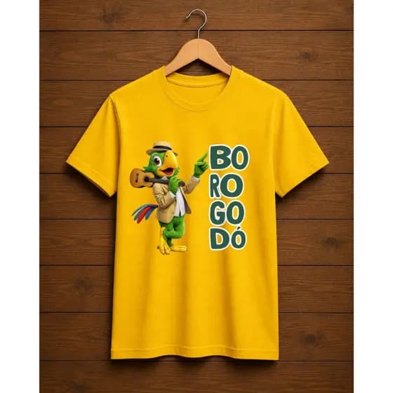 Camiseta Brasileiro Borogodó Zé Carioca Algodão Unissex Infantil Adulto Plus Size