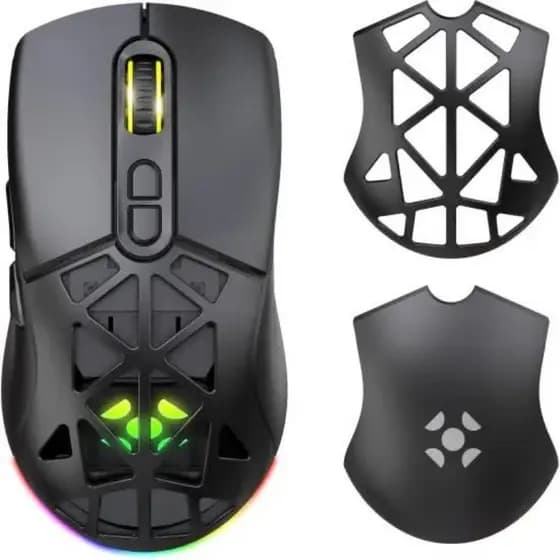 Mouse Gamer Sem Fio Fortrek Striker Air Wireless Tri-Mode Bluetooth RGB 16000 DPI Pixart 3311