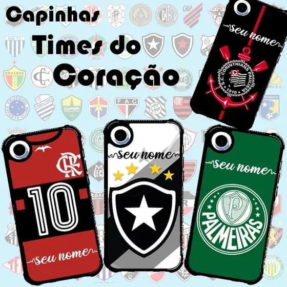 Capa Case Personalizada times 2025 Nome + Número, alta qualidade Todos os Aparelhos