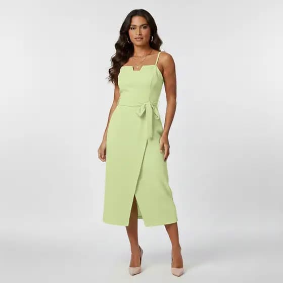 Vestido Feminino Curto Alfaiataria Acinturado Alcinha Decote Moderno Elegante Casual Festa