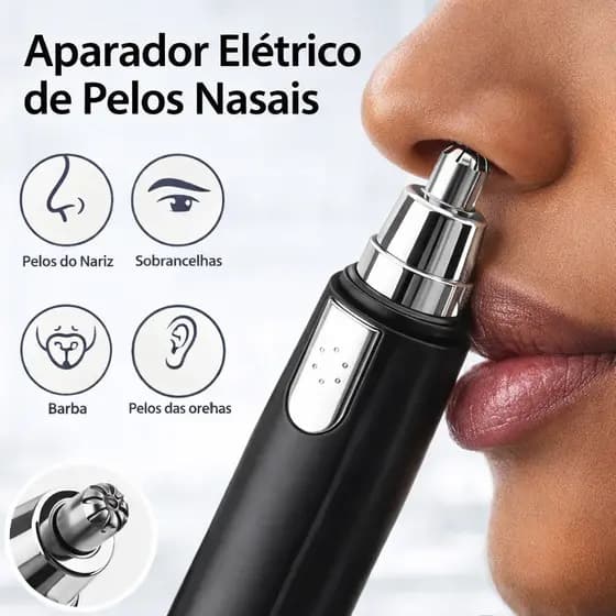 1/2/3 Aparadores Elétrico de Pelos do Nariz e Orelha – Cortador Portátil Sobrancelha, Barba e Nariz