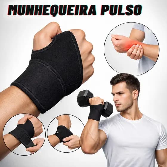 Munhequeira de Compressão Ajustável em Neoprene – Suporte para Punho, Pulso e Tendinite