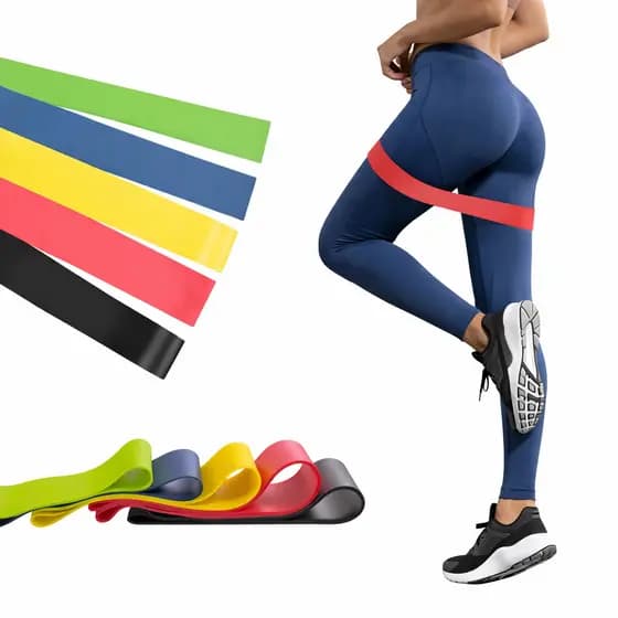 Kit 5/10/15 Faixa Elástica Resistência Treino Band Elástica Fitness, Academia, Pilates, Glúteo