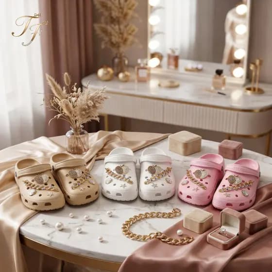 Sandália Feminina EVA Confortável Antiderrapante Moda com Kit 8 Charms