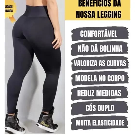Calça Basica Flanelada Feminina Peluciada Quentinha Inverno