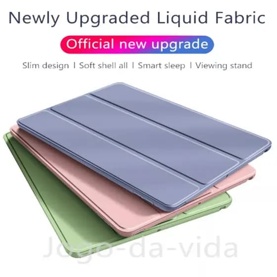 Capa magnetico inteligente com slot de canetas compativel ipad Air 1/2 Ipad 5/6 -9.7pol