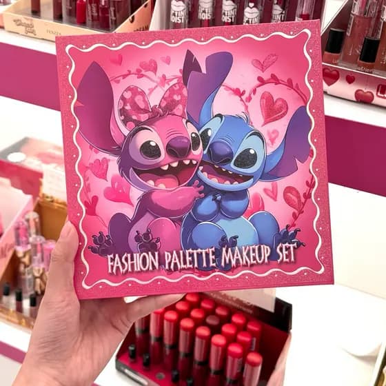 Kit De Maquiagem Infantil Criança Lilo & Stitch Disney Meninas Sombras e Esmalte