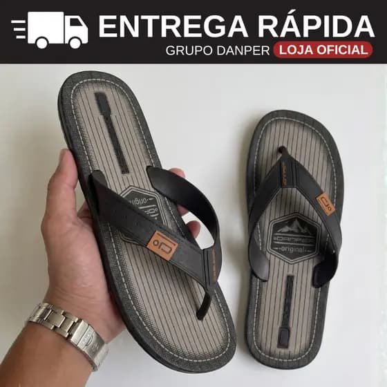 DANPER Porto Chinelo de Dedo Masculino Praia Casual Qualidade