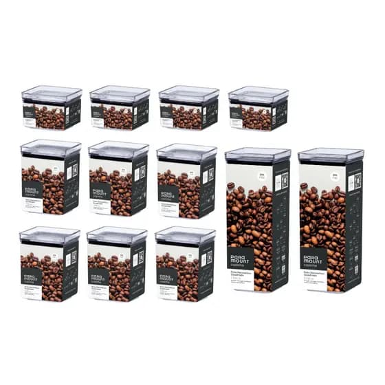 Kit 12 Potes Herméticos Quadrado Para Alimentos Potes Empilháveis Organização Cozinha