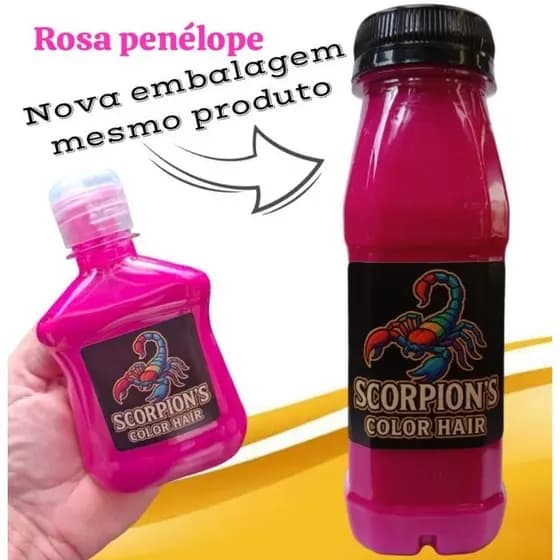 Tonalizante Scorpion’s Color Hair 200ml Tonalizante Capilar Adulto e Infantil ( Rosa Penélope )