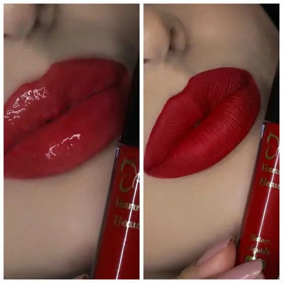 Kit Hannah Beauty: 1Batom Matte + 1Gloss Labial, Hannah & Bianca, Hidratante Longa Duração, Promoção Atacado, Volume.TOP