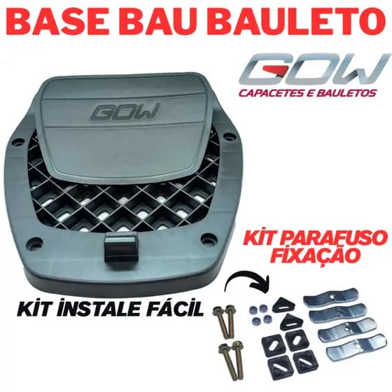Base do Bau Bauleto Moto Gow G33 G40 30 33 40 47 Litros Para Xre 300 Da Cg Fazer Pra Twister Cb