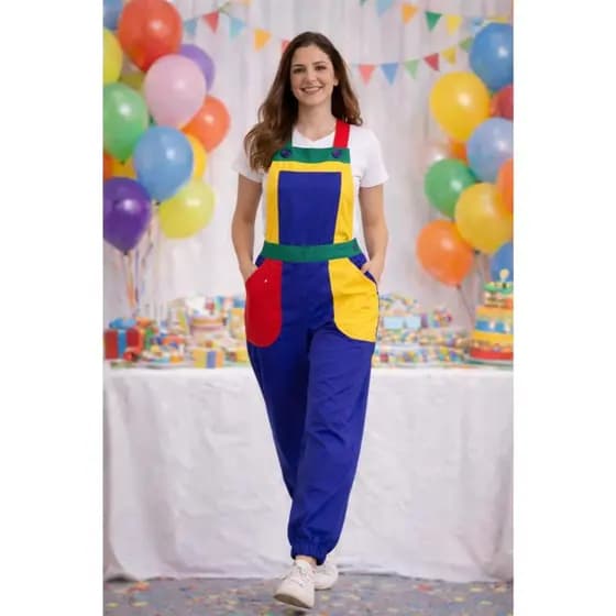 Macacão colorido para buffets infantis modelo unissex
