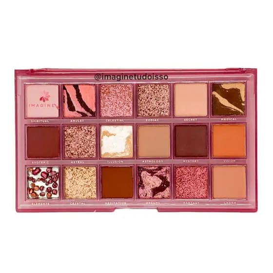 Paleta de sombras Mystic Glow 18 cores Ruby rose
