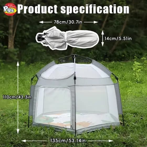 Barraca tenda Portátil Articulado 150x120cm em Poliéster e Telha Mash - Montagem Automática TING