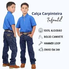 Calça Infantil Carpinteira Cowboy Country Masculina