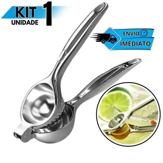 Espremedor de Limão Inox Manual Utensílio de Cozinha para Frutas e Sucos