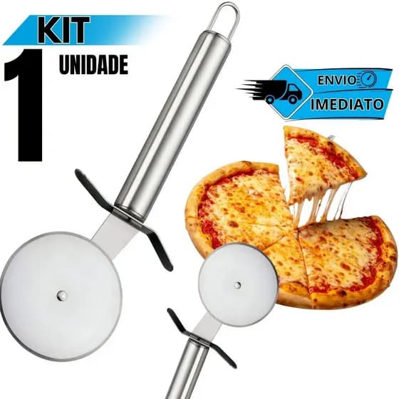Cortador Fatiador de Pizza Inox Reforçado | Utensílio de Cozinha com Lâmina
