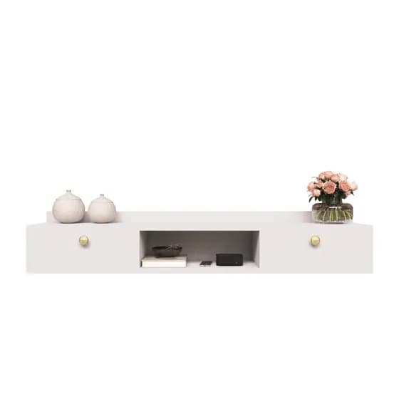 RACK/Home SUSPENSO Decorativo C/ Nicho e 02 Portas P/ Tv várias POLEGADAS C/ Fixação Invisível