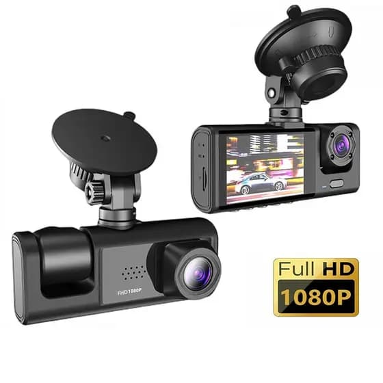 Câmera Dash Cam Frontal e traseira, Com Espelho Retrô Gravador de Vídeo, Segurança Automotiva