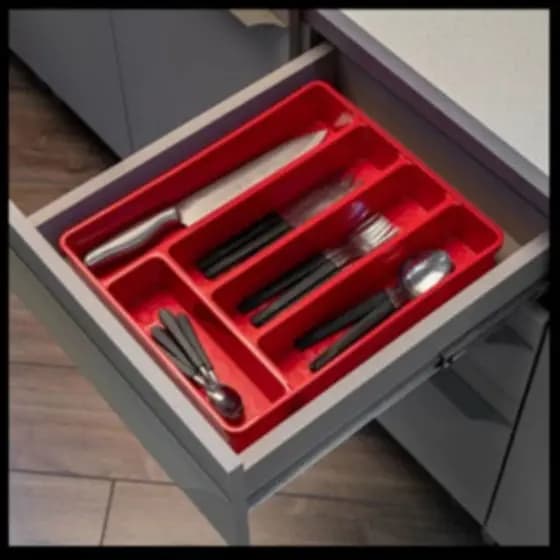 Organizador Porta Talheres com 5 Divisórias Resistente