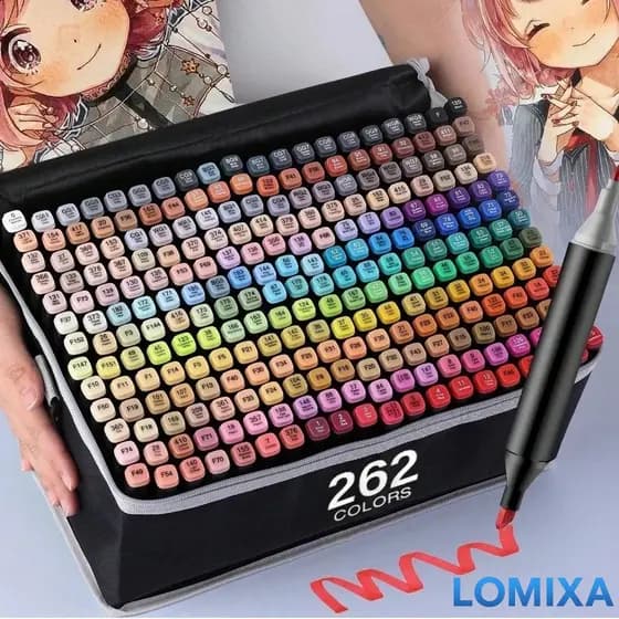 80/100/120/168 Cores Marcadores Artísticos Ponta Dupla para Desenho e Pintura