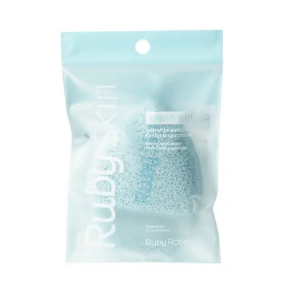 Esponja Esfoliante Facial e Corporal Puff Clean Ruby Skin - Hba7000 - Ruby Rose